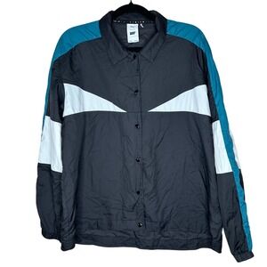 Shantell Martin + Puma Graphic Windbreaker‎ Jacket Black Teal White Women's M